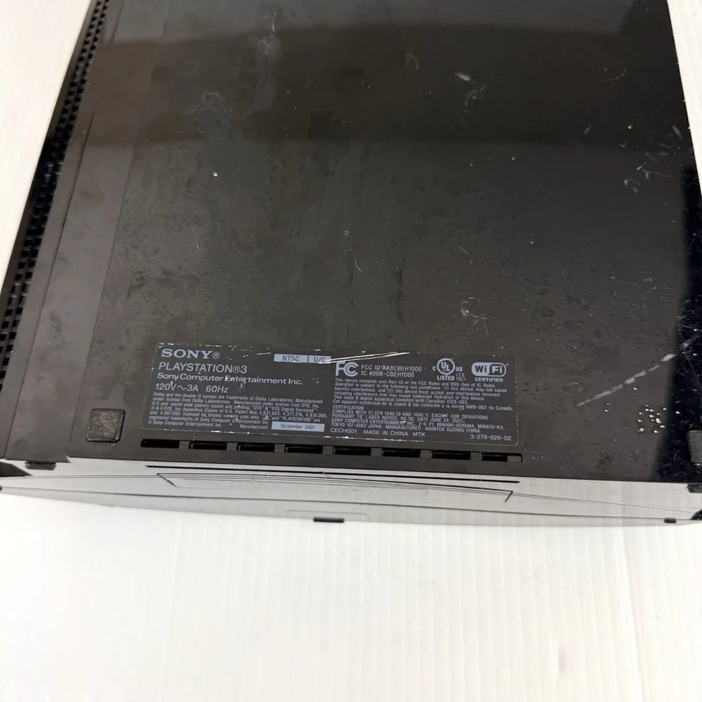 Sony PlayStation 3 PS3 Fat Black Video Game Console CECHG01 AS IS For Parts